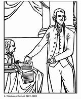 Jefferson Coloring Thomas Pages Presidents President Declaration Independence Sheets Printables Usa Go Print Next Back France Easy sketch template