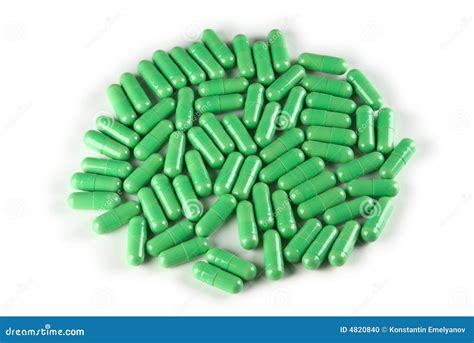 green pills stock photo image