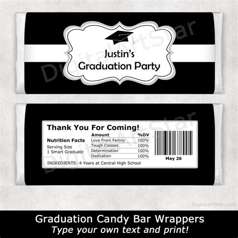 graduation candy bar wrappers  printable rewamicro