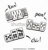 Mahjong Coloring Designlooter Riichi Combinations Vector Set 07kb 470px sketch template