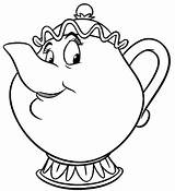 Procoloring Teacup Potts Peppa Coloring2 Aquarelle école Adulte Celeste Mickey Malvorlagen Prinzessin Einfach sketch template