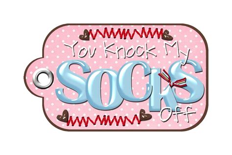 digital creations valentine gift tag  knock  socks