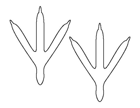 printable bird feet template