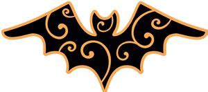 silhouette  store  layer swirly halloween batbat silhouette