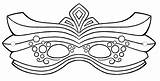 Mask Coloring Pages Mardi Gras Printable Kids sketch template