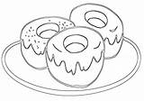 Donut Coloring Pages Print sketch template