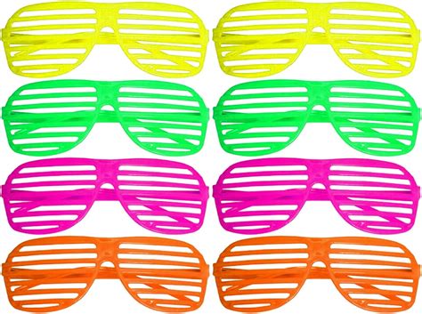 lizzy 80 s neon shutter shades glasses retro sunglasses clubbing night