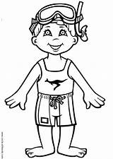 Coloring Swimmer Swimming Pages Popular Girls sketch template