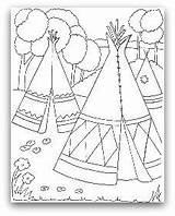 Wigwam Tipi Teepee Indianer Tepee sketch template