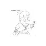 Ninja Coloring Pages Kids Hattori Cartoon Attachments sketch template