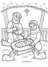 Jesus Coloring Manger Born Nativity Birth Pages Baby Drawing Clipart Print Color Christmas Mary Printable Clip First Getcolorings Ages Size sketch template