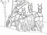 Kutsche Pferde Ausmalbild Ausmalen sketch template