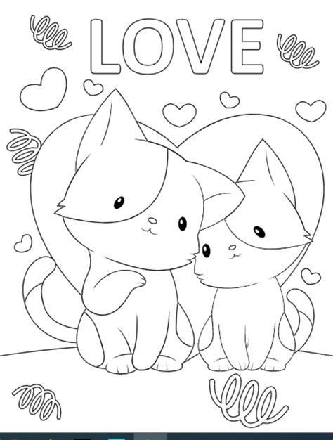 cute valentine animals coloring pages set  etsy