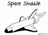 Shuttle Spatiale Navette Spaceship Coloriages sketch template