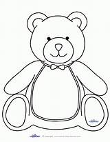 Bear Teddy Coloring Printable Pages Library Clipart Template Large sketch template