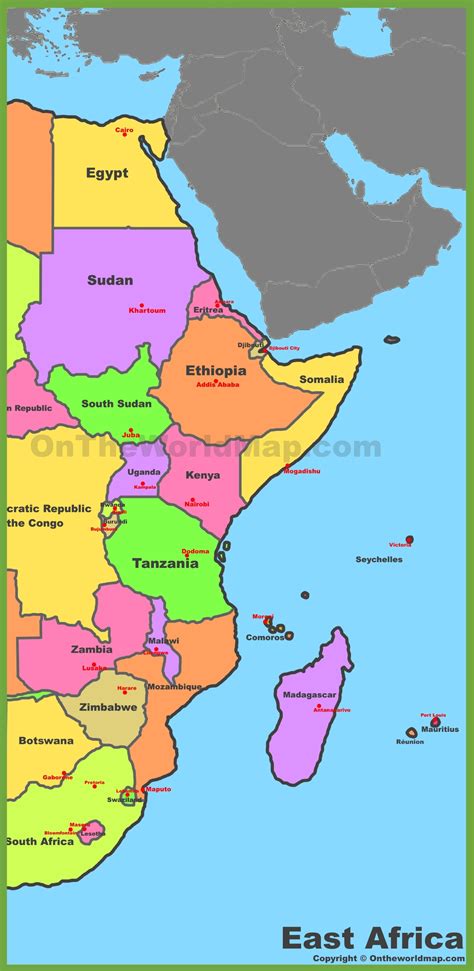 map  east africa