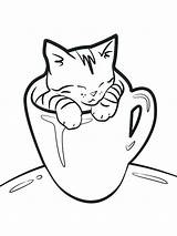 Coloring Pages Kitten Visit Cat Puppy sketch template