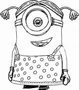 Minion Coloring Pages Minions Drawing Easy Girl Birthday Evil Happy Kids Clipart Girls Wecoloringpage Awesome Color Little School Getcolorings Collection sketch template