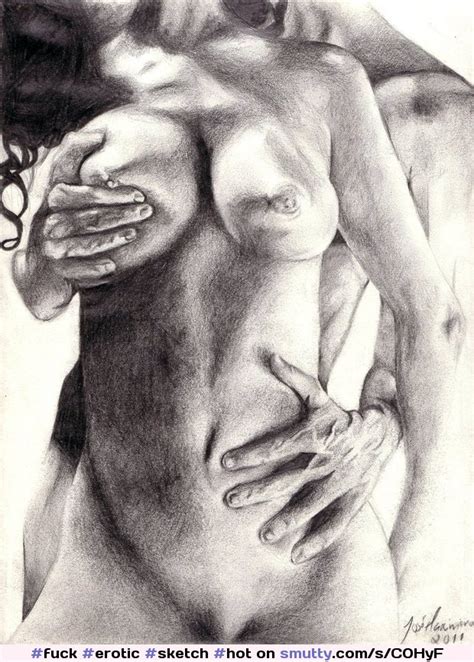 erotic sketch hot lust sex couple blackandwhite breasts hands