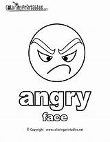 Coloring Angry Face Pages Printable English Feelings Faces Emotions Adjectives Worksheets Color Drawing Mad Emotion Kids Emotional Cartoon Coloringprintables Printables sketch template