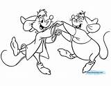 Gus Jaq Cinderella Coloring Pages Disney Dancing Disneyclips Book Pdf Printable Funstuff sketch template
