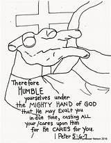 Humble Bible God Cares sketch template