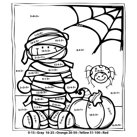 printable color  number halloween printable word searches