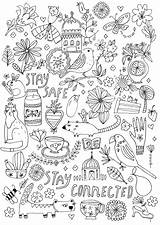 Coloring Pages Magazine Comforting Flow Orkin Lewis Jennifer Drawings Instagram sketch template