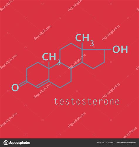 Testosterone Male Sex Hormone Androgen Molecule Skeletal Formula
