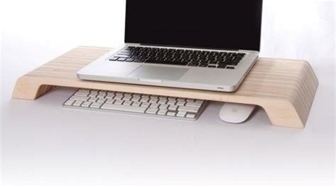 lifta le support en bois pour ordinateur triplement utile wooden desk organizer desk