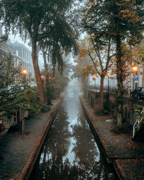 city porn on twitter quiet and misty canal utrecht netherlands