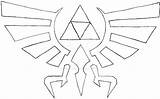 Hylian Crest Zelda sketch template