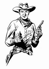 Cowboy Kleurplaat sketch template