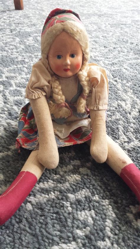 Mask Face Doll From Poland 1940s Dolls Antique Dolls Mask