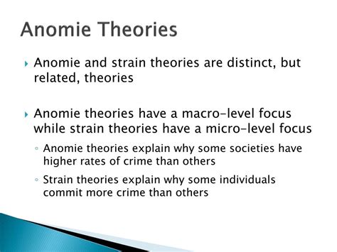 anomiestrain theories  crime powerpoint