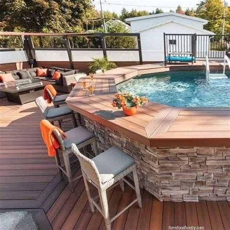 beautiful  ground pool deck ideas designs
