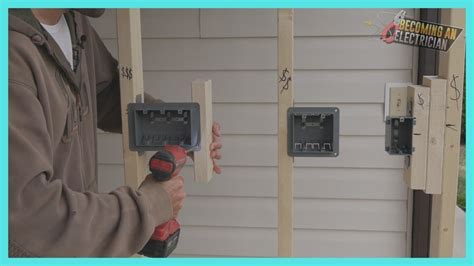 install  triple gang box   electrician