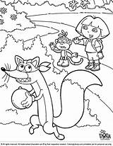 Dora Coloring Pages Explorer Swiper Color Swiping Fox Colouring Cartoon Library Kids Printable Sheets sketch template