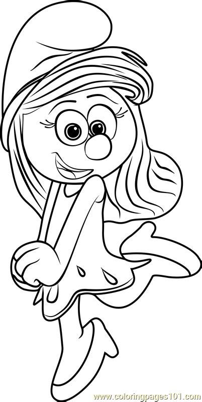 smurfette coloring page  smurfs  lost village coloring pages