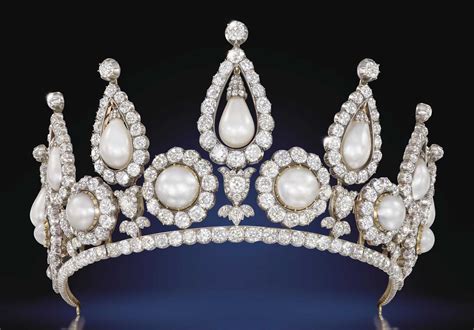 historic pearl  diamond tiara christies
