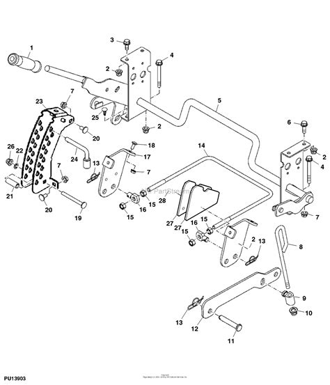 john deere  mower deck parts diagram
