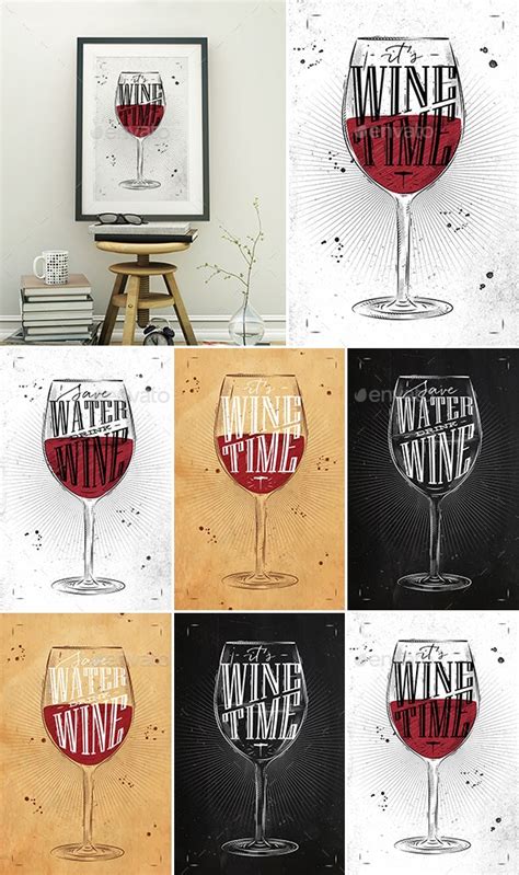 wine posters vectors graphicriver