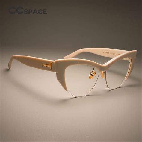 ccspace ladies cat eye glasses frames for women t rivet brand designer