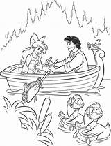 Ariel Eric Coloring Pages Disney Princess Prince Colouring Book Looking Kids sketch template