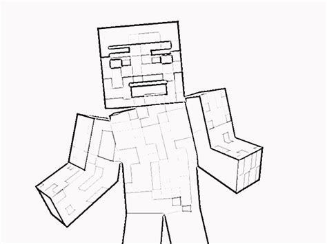 printable minecraft steve coloring page coloringkidsorg
