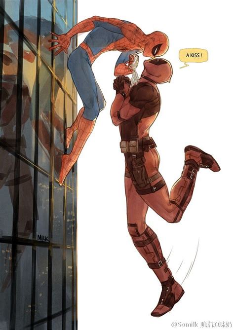 deadpool x spiderman somilk 吮指原味奶 spideypool deadpool x spiderman