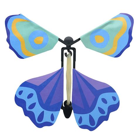 magic science novelty flying butterfly toy magic props blue violet