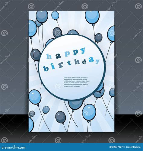 birthday card flyer  cover design royalty  stock photography