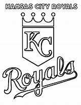 Coloring Royals Pages Kansas Baseball City Logo Chiefs Mlb League Kc Major Mets Printable Tampa Bay Color Mariners Drawing Team sketch template