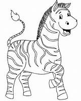 Zebra Colorir Animal Desenhos Jungle Animales sketch template
